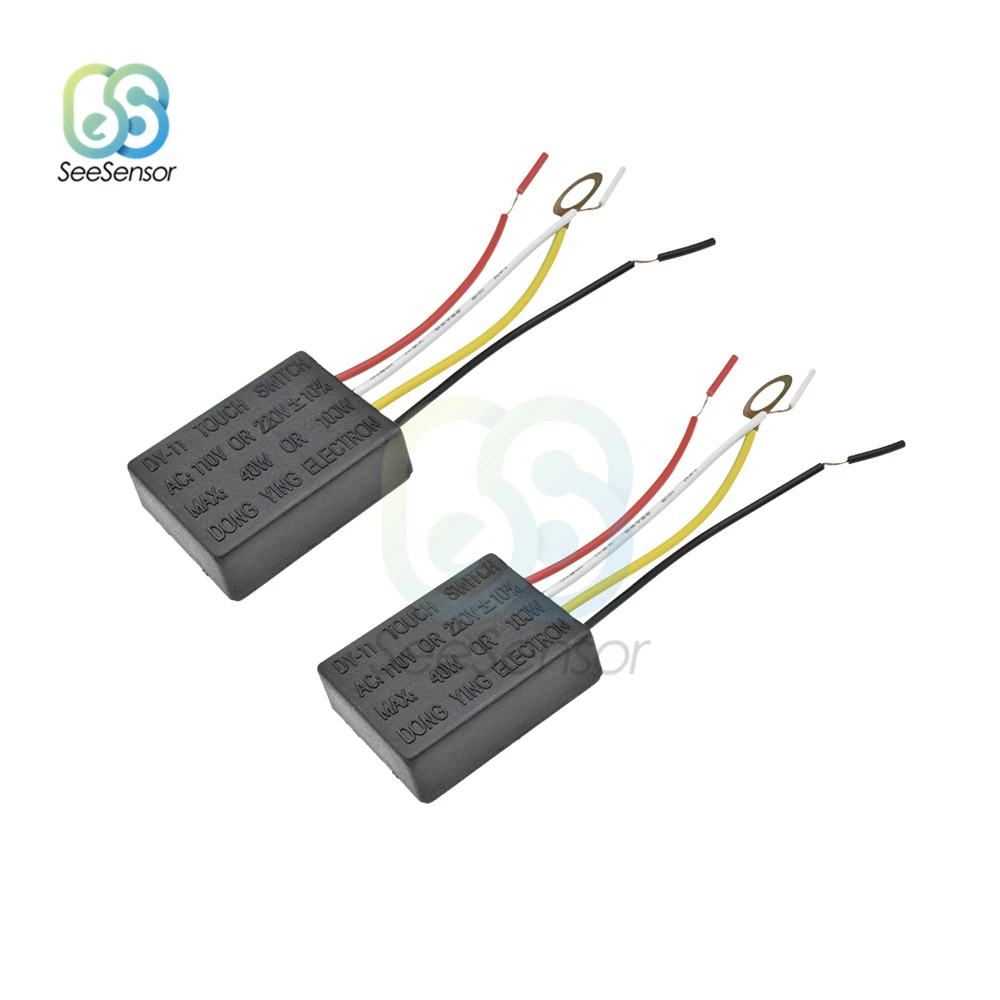 2Pcs AC 220V Interruttore Della Lampada di Tocco Elettrico Tavolo Attrezzature Parti di Luce On/off 1 Way Touch Control lampadina del sensore di Interruttore Della Lampada