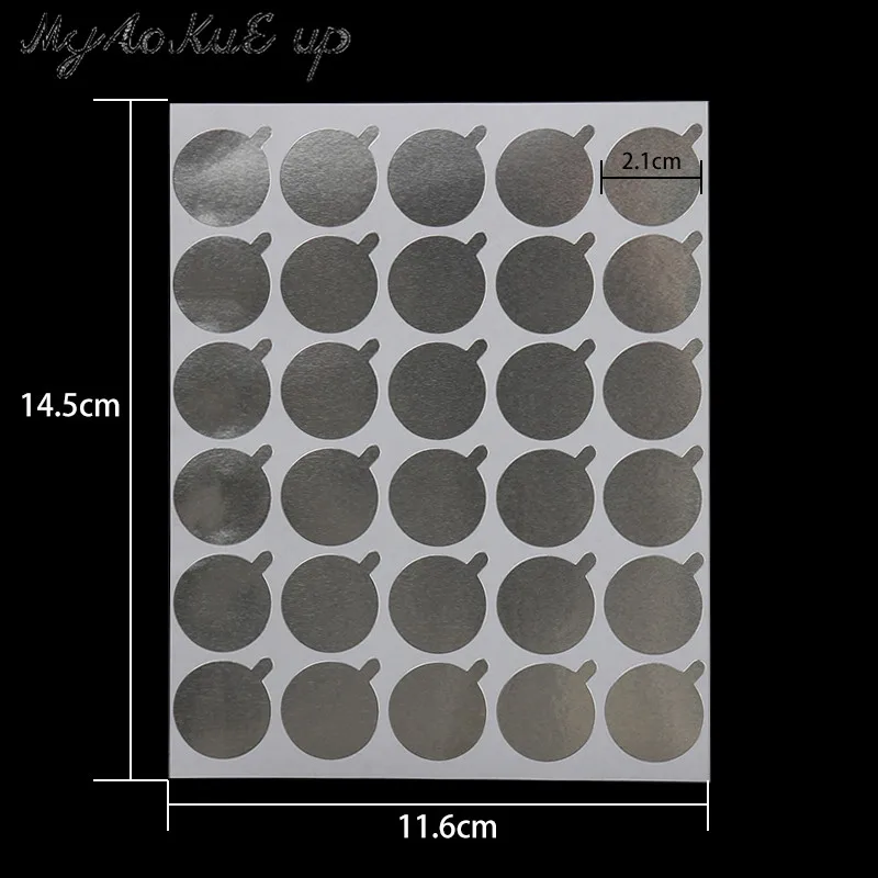 300 stücke Wimpern Kleber Halter Folie Palette Kleber Papier Patches Aufkleber Für Wimpern Verlängerung Einweg Kleber Papier Pad Auge Aufkleber – Detail 6
