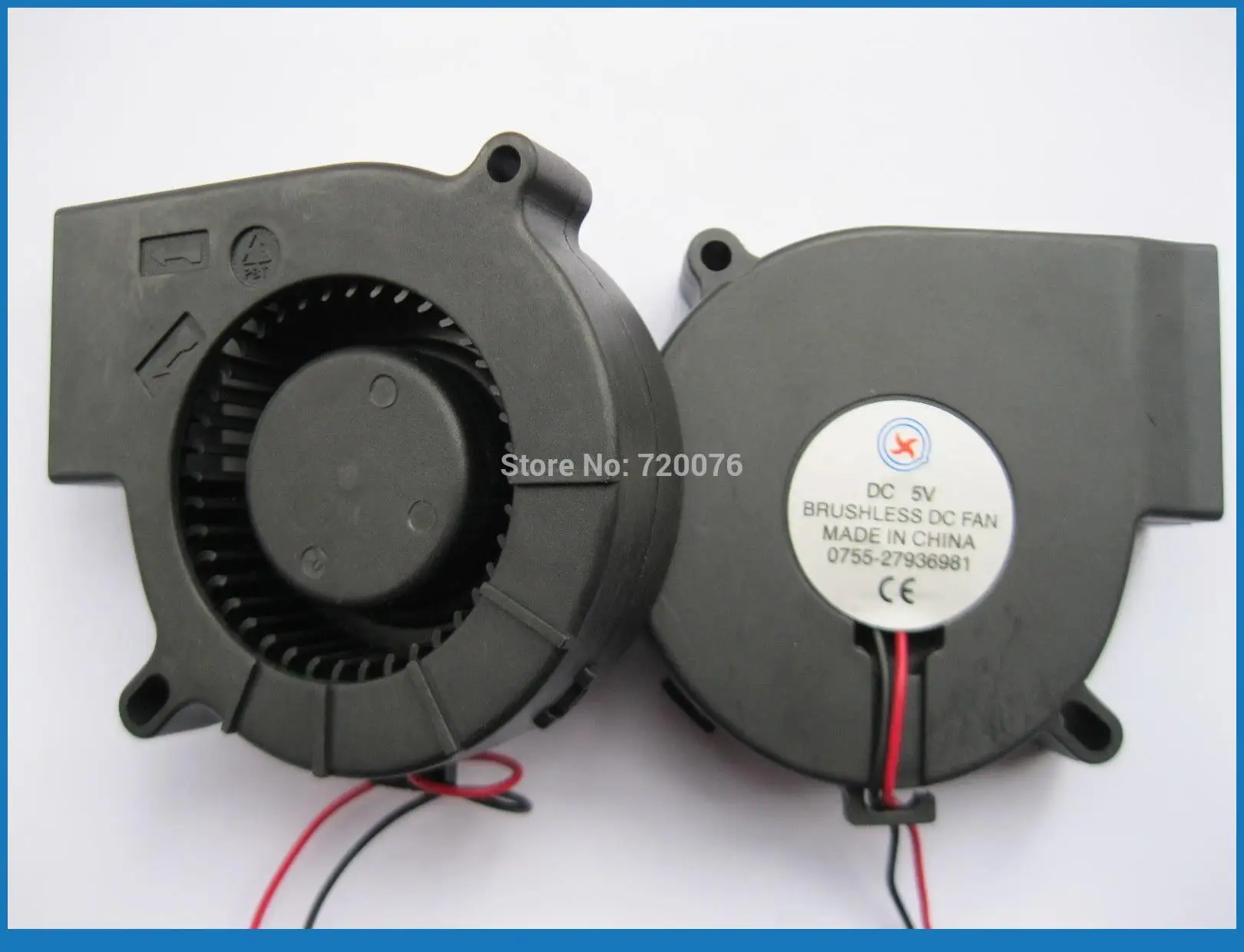 

4 pcs Brushless DC Cooling Blower Fan 7525S 5V 75x25mm 2 Wires