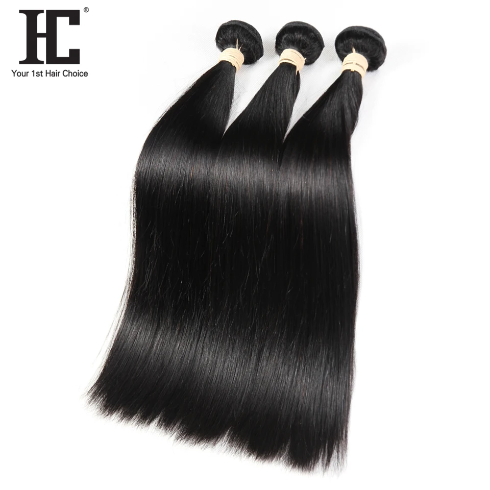 HC Cabelo-Pacotes de tecelagem reta peruana, extensões de cabelo não Remy, cor natural, 100% cabelo humano, 8-28in, 3 Pacotes, ofertas