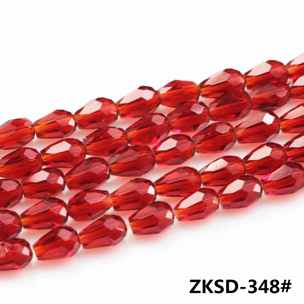 Drop Beads Loose Crystal 3 4 6 8 10 12mm Glass Teardrop Lampwork Beaded Red Craft Materials DIY Make Necklaces Jewelry Wholesale