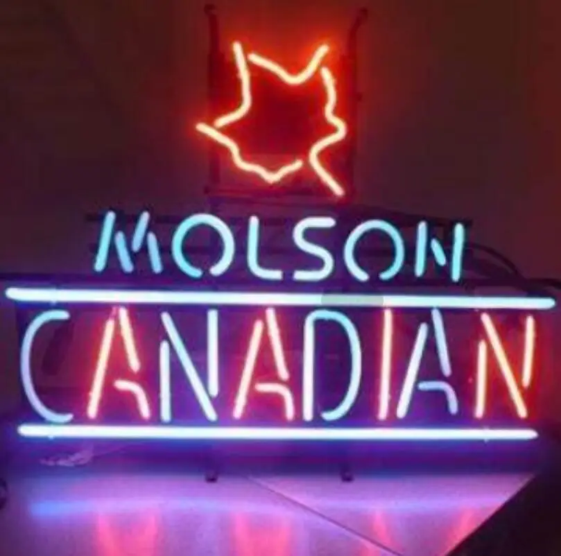 Custom Molson Canadian Lager Glass Neon Light Sign Beer Bar