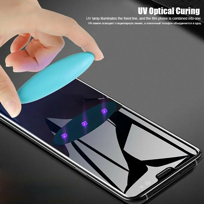 2Pcs UV Full Glue 3D 9H HD Clear Tempered Glass For Samsung Galaxy S23 S22 S21 S20 Note 10 20 S10 Plus Ultra Screen Protector