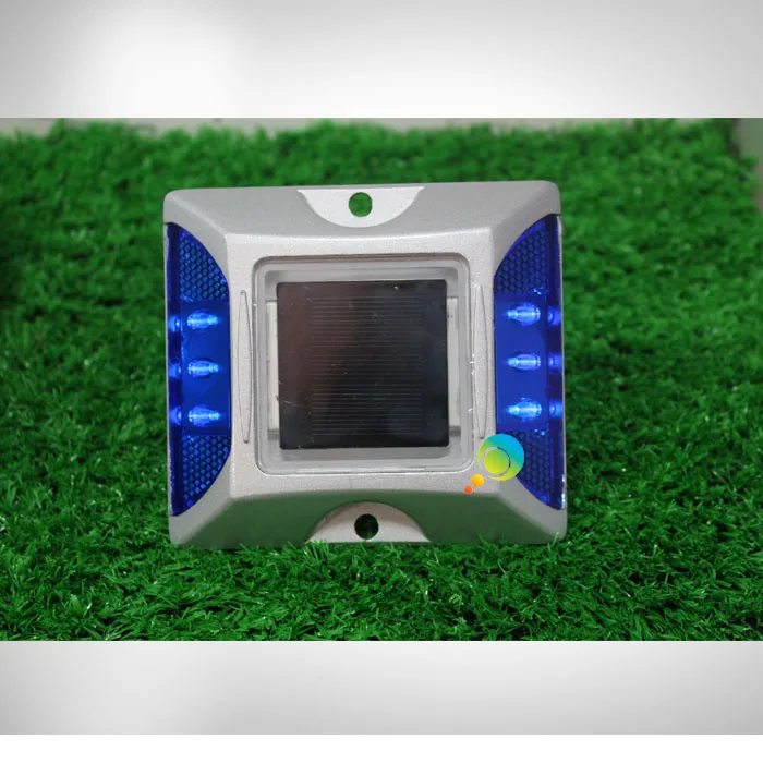 Road Reflector Aluminous Blue LED Flashing Light Cat Eye Solar Road Stud