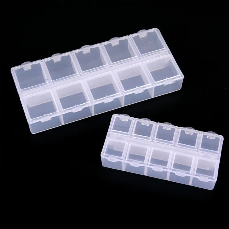 10 Compartments Pill Box Mini Travel Tablet Medicine Dispenser Case Box Container Drug Tablet Storage