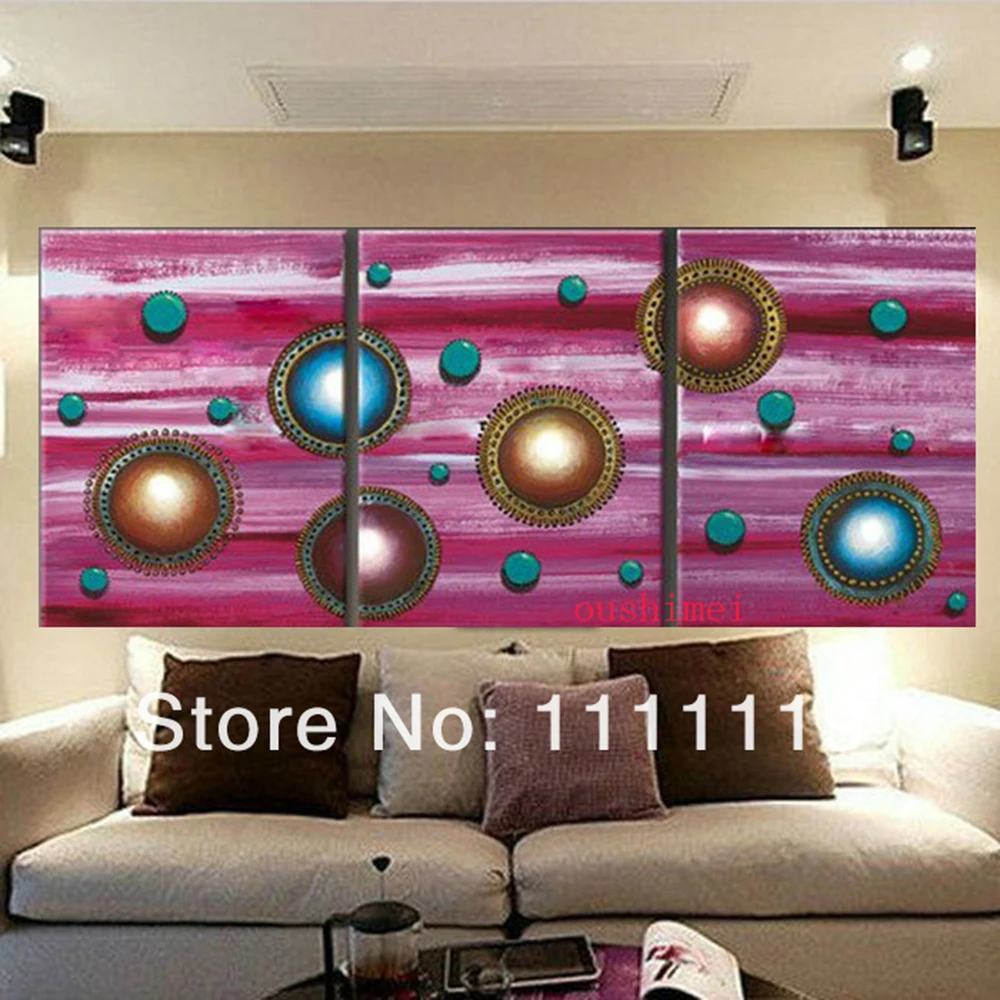 Hand Painted Modern Wall Painting Abstract 3pcs Picture on Canvas Group Of Paintings Home Decor Oil Painting