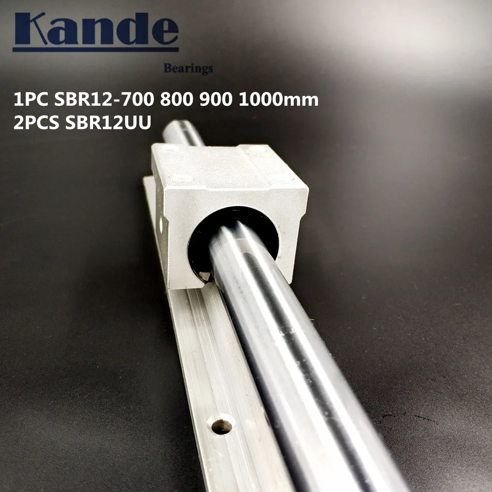 linear rail 12mm SBR12 - 600 650 700 800 850 mm  1 pc  linear guide SBR12 + 2 pcs SBR12UU blocks for CNC