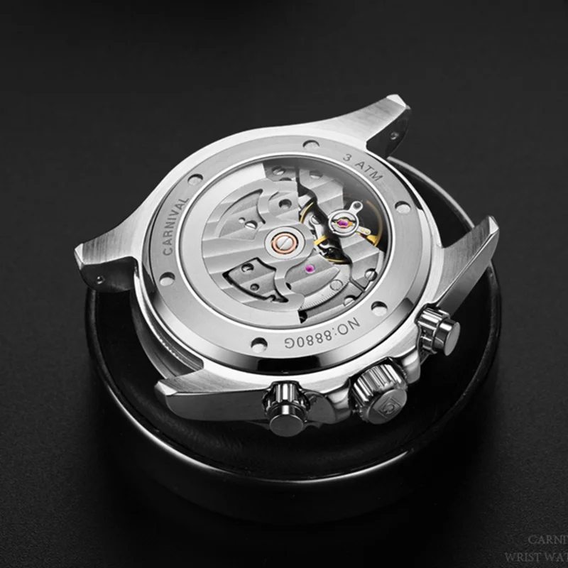 2019 Switzerland Carnival tourbillon men watch luminous luxury brand mechanical watches men full steel clock reloj uhr kol saati