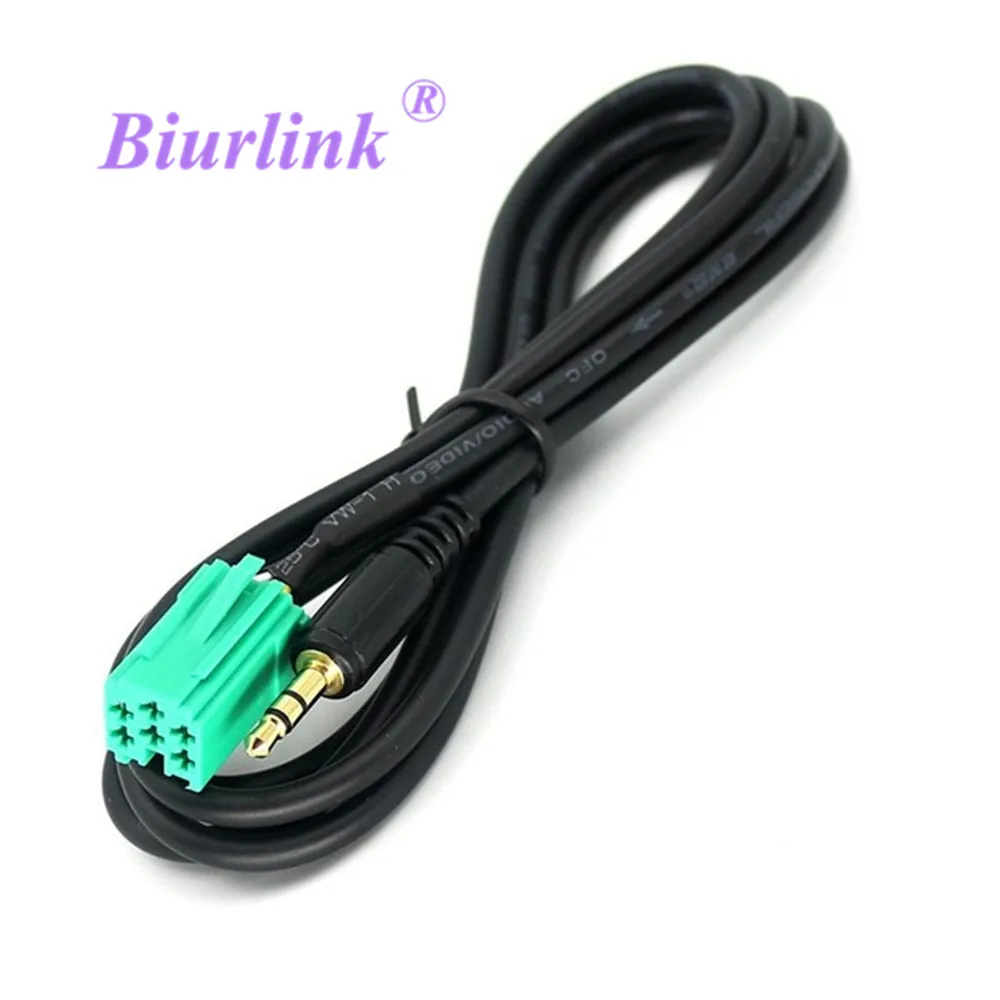 Biurlink Cars 3.5mm AUX Stereo Audio Line Input Cable For Renault Clio Megane Espace Kangoo Laguna 2005 2006 2007 2008 2009 2010