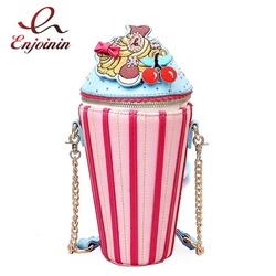 Cute Ice Cream Design Ladies Shoulder Bag for Women Fashion Purses and Handbags Kawaii Small Crossbody Bag Party Cluch Bag