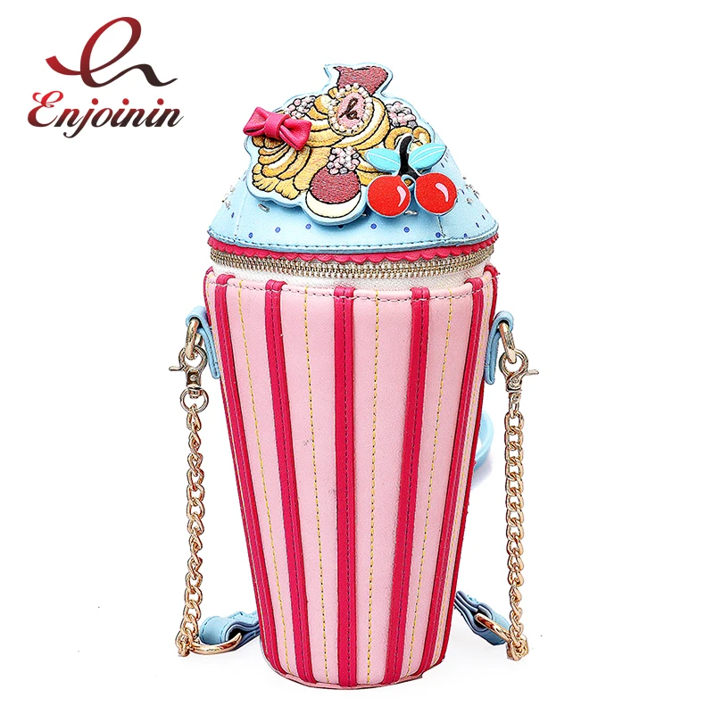 Cute Ice Cream Design Ladies Shoulder Bag for Women Fashion Purses and Handbags Kawaii Small Crossbody Bag Party Cluch Bag