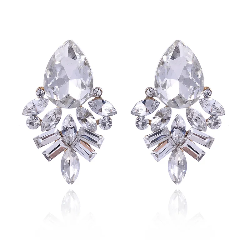 LUBOV Handmade Rhinestone Sweet Stud Crystal 4 Colors Earrings For Woman And Girls Fashion Birthday Gifts Jewelry New 2019