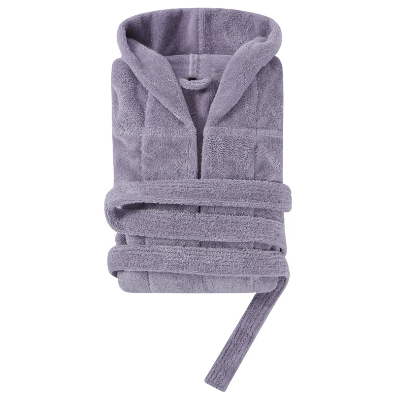 Winter Mens Bathrobes Towel Fleece Robe Hooded Thick Long Sleeve Couple Men Robe Plush Shawl Kimono Warm Male Bathrobe Christmas