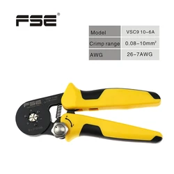 FSE VSC9 10-6A Crimping Wire Hand Tool Pliers Crimper Multifuncional Crimp 0.08-10mm 26-7AWG Plier