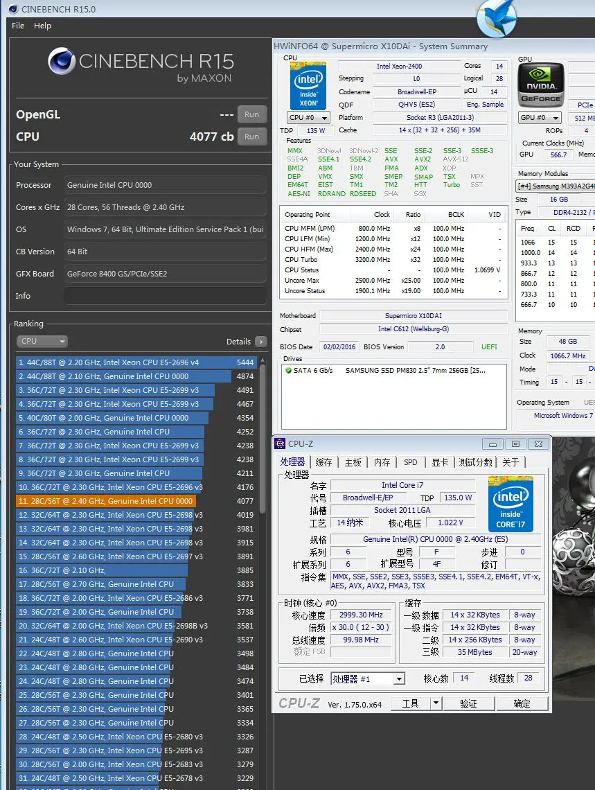 Imagem -02 - Original Intel Xeon e5 2690v4 E52690v4 Qhv5 2.40ghz 14-core E5-2690 v4 35mb Smartcache Fclga2011 135w