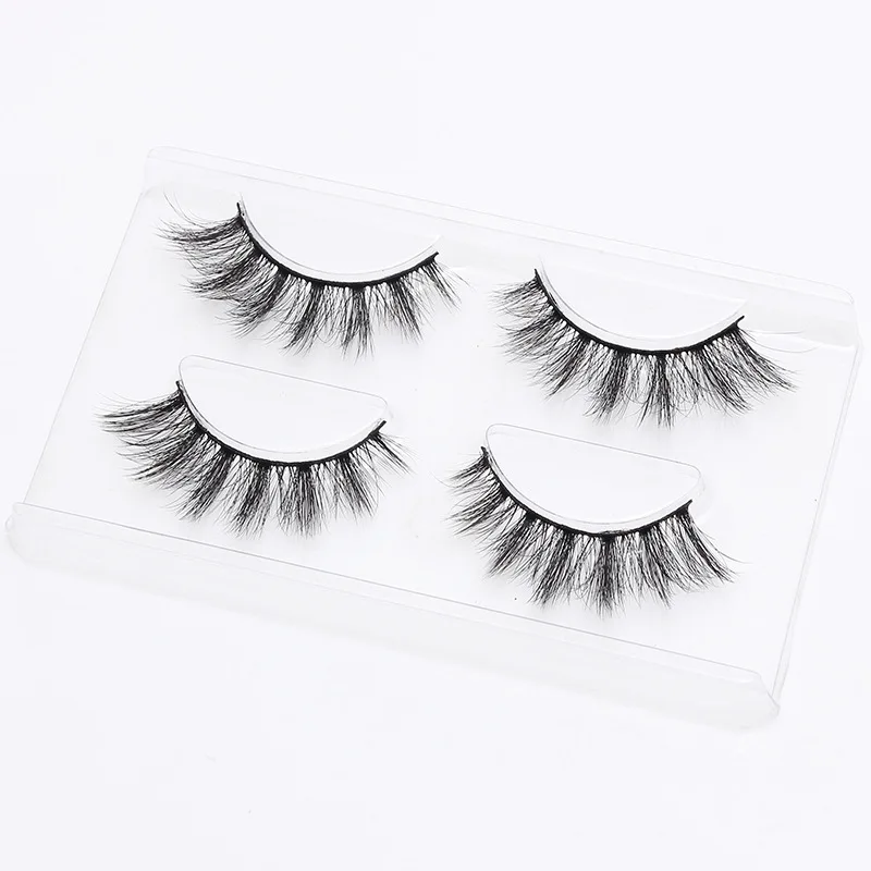 Dococer 2 Paare natürliche falsche Wimpern Wimpern langes Make-up 3d Nerz Wimpern verlängerung Wimpern für Schönheit 759