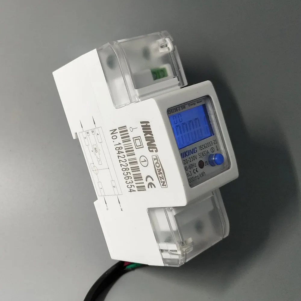 65A 100A 220V 50Hz 60HZ voltage current Positive reverse active reactive power Single phase Din rail KWH Watt hour energy meter