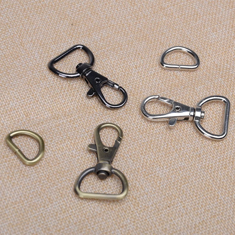 42mm x 25mm Silver Metal Swivel Lobster Clasps Clips with 25mm D ring