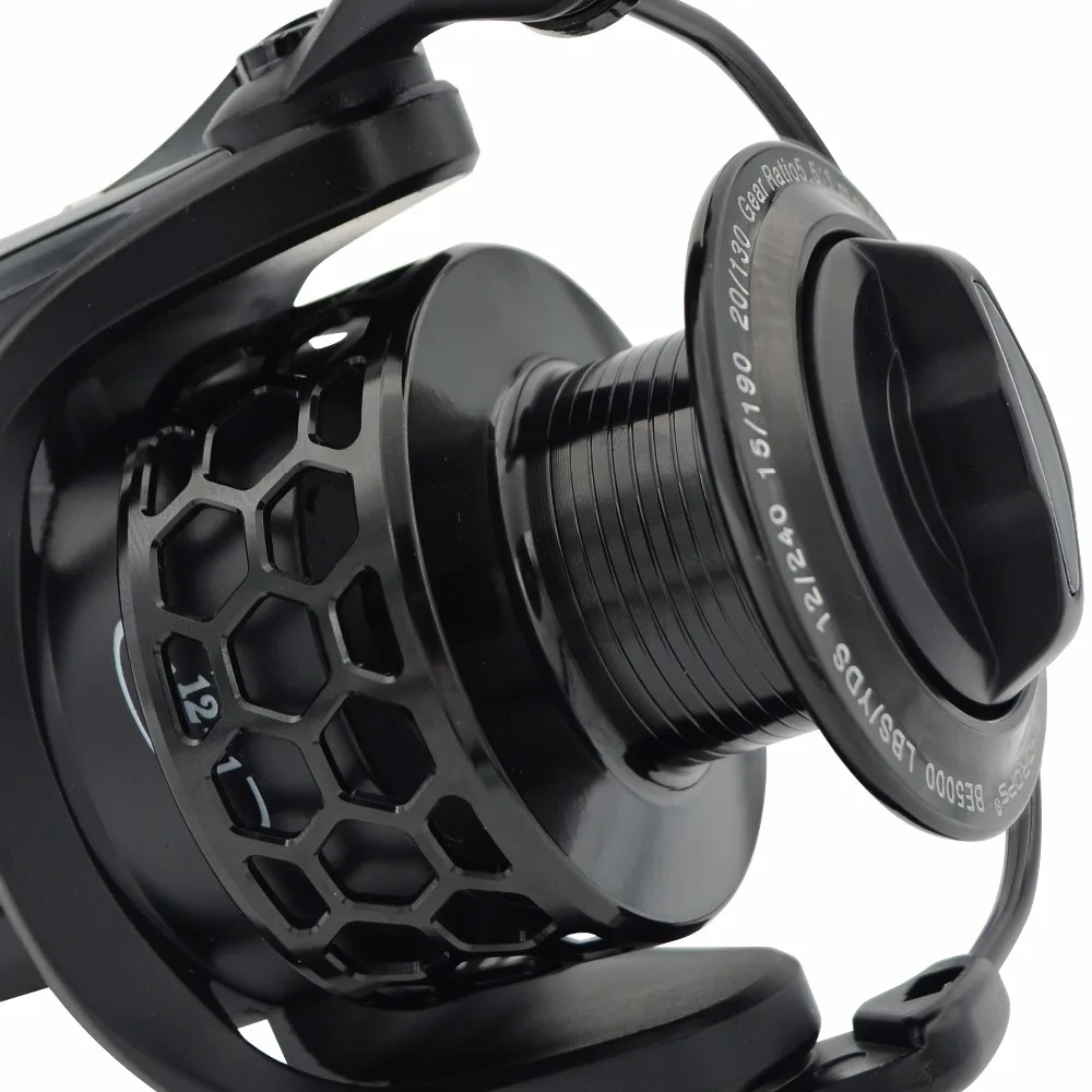 Carrete Spinning Fishdrops 12 Rodamientos para Pesca en Agua Salada - imagen 5