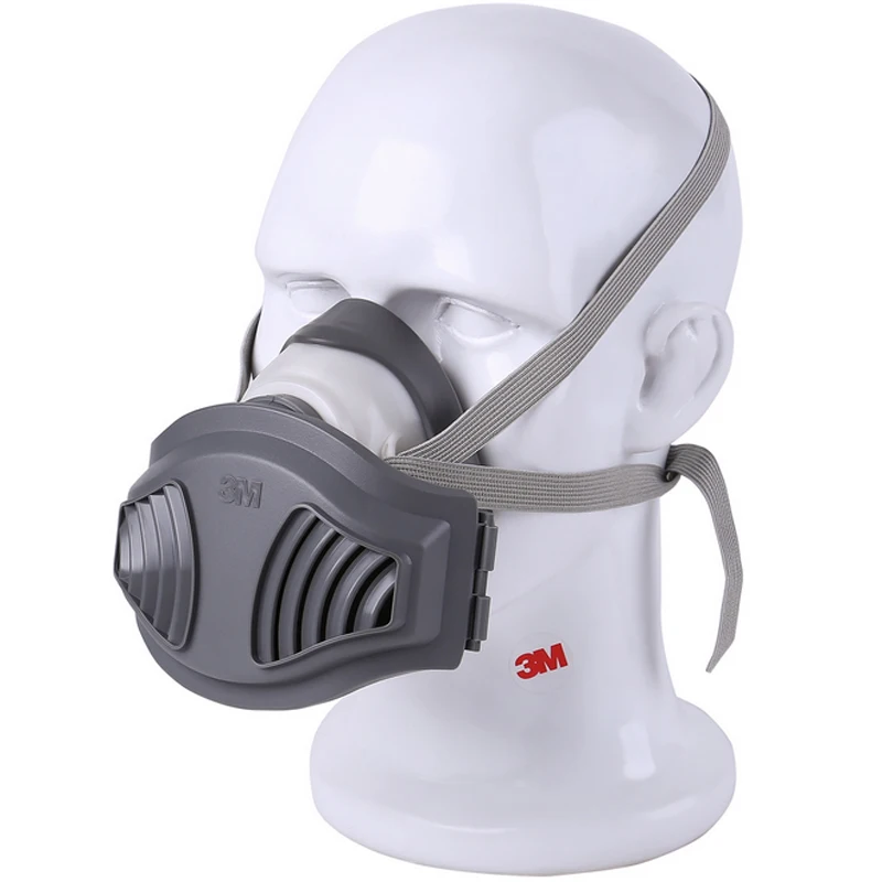 3M 1212+12pc1703Filter cotton Half Face Gas Mask Dust Anti industrial conatruction Dust pollen Haze poison Family Professional