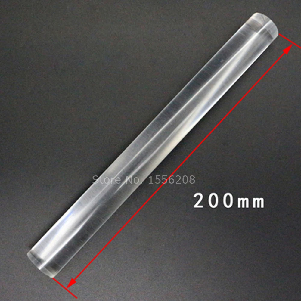 1pcs clear acrylic plexi acrylic glass lucite rod 200mm length round pmma bar