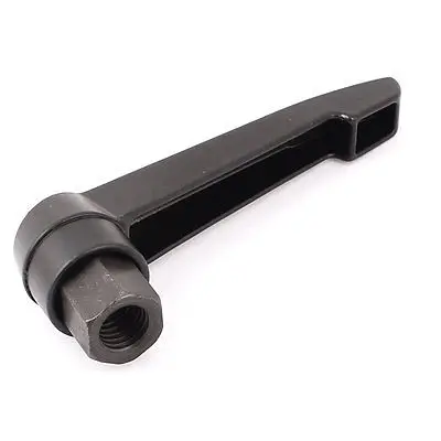 M12 Female Thread Adjustable Handle Shaft Black for Machine CNC Lathe