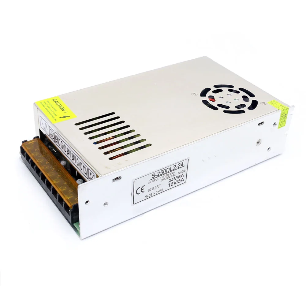 Dc 5V 12V 24V Switching Power Supply 150W 200W 250W Dual Output DC Motor Power Supply with Two Sets of Output