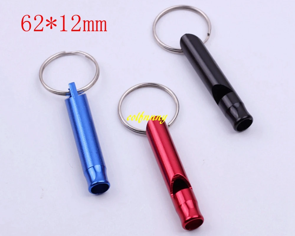 

2500pcs/lot Wholesale 62mm Aluminum Dog Whistle Keychain Pet Training keyring Whistle Outdoor survival Can Customize logo