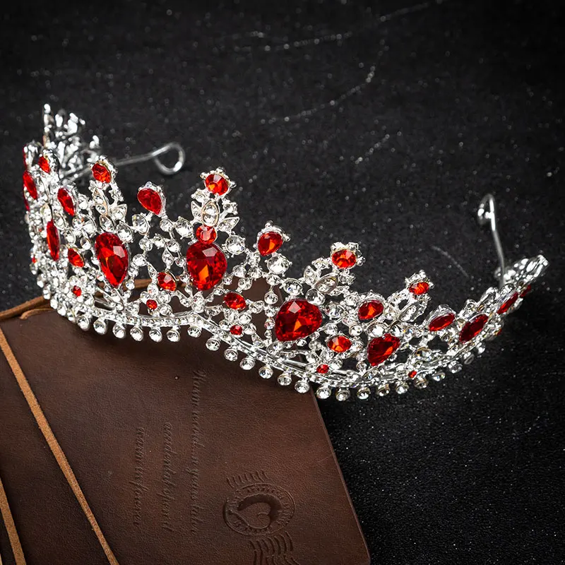 KMVEXO European Design Crystal Big Princess Queen Crowns Marriage Bridal Wedding Hair Accessories Jewelry Bride Tiaras Headbands