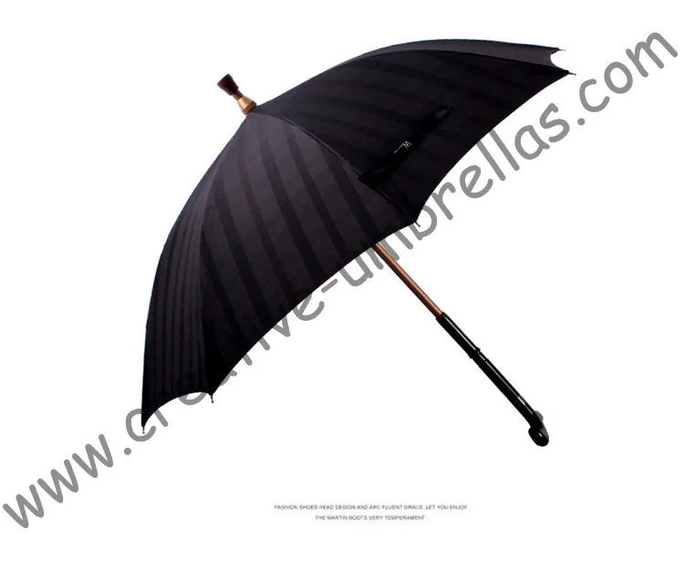 

Crutch+Aluminum Umbrellas,8k ribs,pongee fabric-double layers,14mm aluminum alloy shaft and fiberglass long ribs,old man's