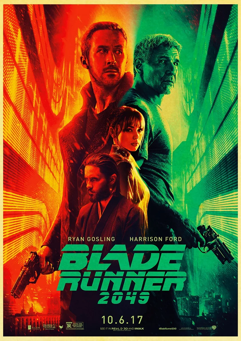 American Movie Blade Runner 2049 Retro Posters Good Quality Kraft Paper Printed Wall Posters Art Painting Home Room Decor