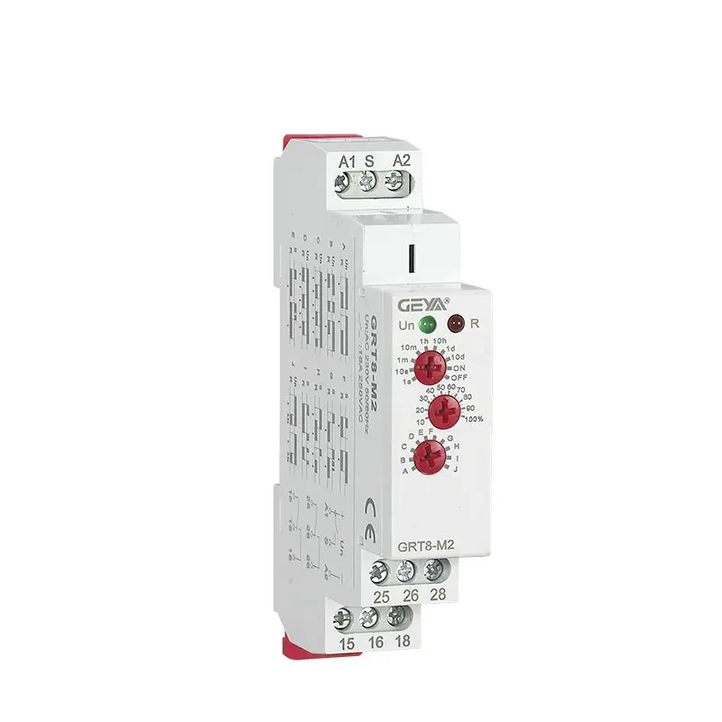 1 Pcs Multi-Function Din Rail Automatic Timer Relay AC DC 12V 24V 220V SPDT DPDT Control Switch Multifunction Time Relay GRT8-M