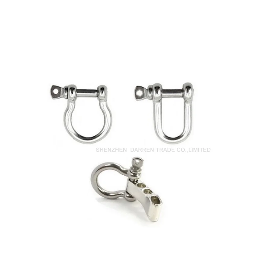 

Stainless Steel Shackle Buckle Outdoor Camping Survival Kits For Paracord Bracelet Steel Buckle 100 pcs