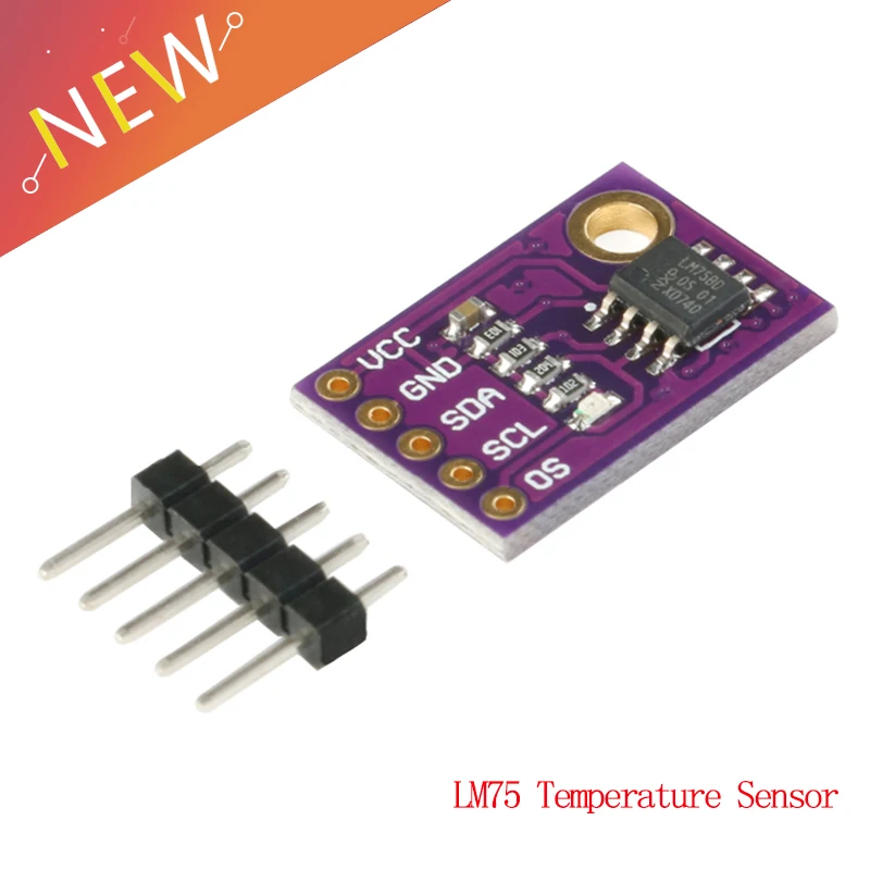 

LM75 Sensor Module Temperature Sensor High Speed I2C IIC Interface High Precision LM75A