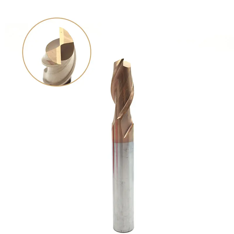 End Mill 10 mét dài 75 mét 100 mét 2 Flute HRC60 Rắn Carbide Xoắn Ốc Phẳng Nhà Máy Cuối Cùng Khía Profiling mặt Phay Cutter đối với Thép