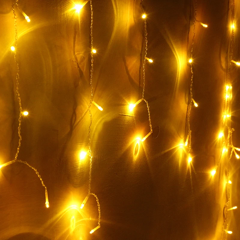 New 5M Drop 0.4M Led Curtain Icicle String Lights 220V 110V Connectable Xmas Lights Indoor/Outdoor Garland Party Wedding Decor