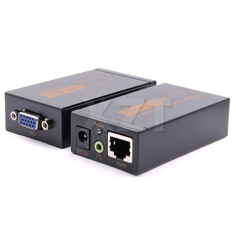 

2019 Newest Arrival 100M 328ft VGA Video Audio Extender Over Single RJ45 CAT5e/6 1080P Extension adpater Lightning protection