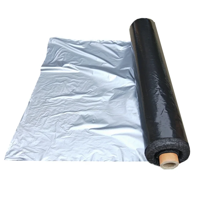 10m 0.012mm Mulch Film PE Silver Black Plastic Mulch Garden Ground Cover Film Frost Protection Keep Warm Weed Control