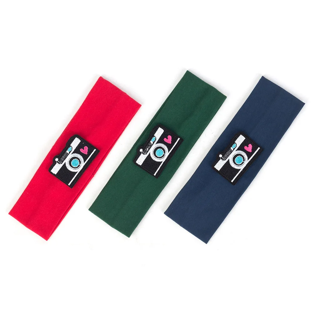 Geebro Baby Boys Girls camera Headbands Child Kids Soft Solid Cotton Elastic Headwear Fashion Hair Band Hair Accessories