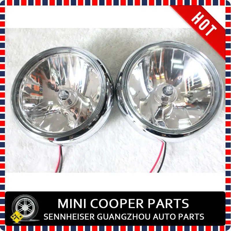 Mini cooper r55/r56/r57, conjunto de luzes prateadas e cromadas com suporte adicional