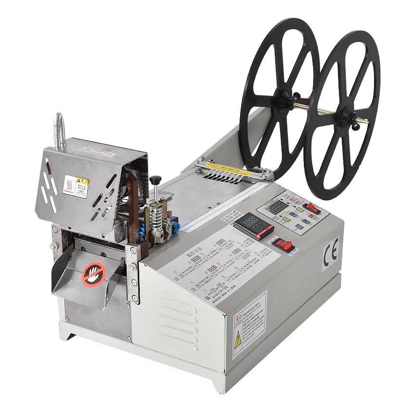 X-04HC Volledige Automatische Tape Snijmachine Krimpkous/Rits/Elastische Riem/Polyester Lint Cutter Machine Koud En hot Mes