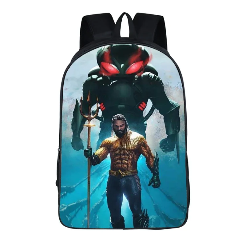 Aquaman superhero Backpack TenLaptop Backpack for Teenage Films School Bags Casual Travel Rucksack Fans Book bag for Gift