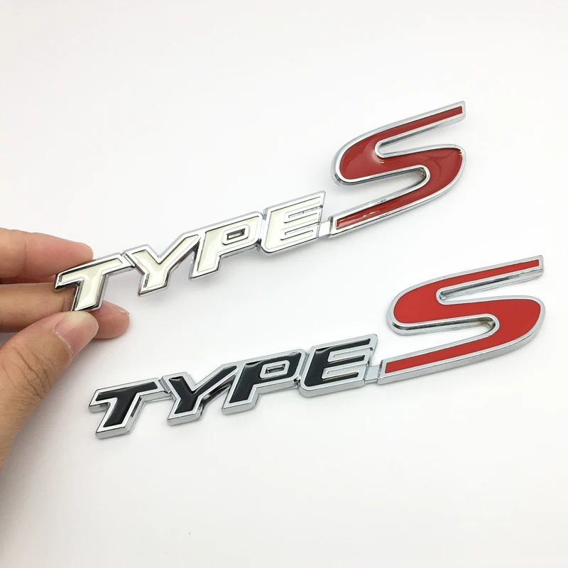 ANTINIYA 3D Metal TYPE S Logo Sticker Badge Car Side Rear Emblems For Honda Acura Accord Civic Spirior Odyssey Decor Sticker