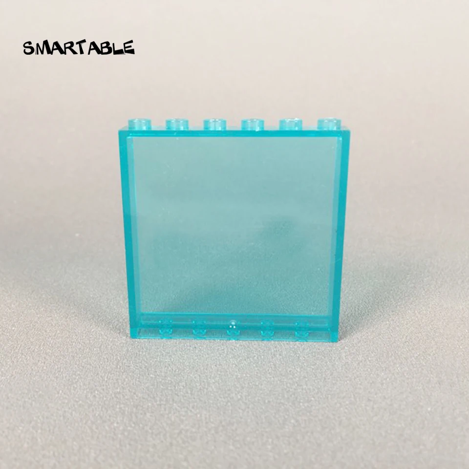 Smartable Transparent Window Frame 1x6x5 Blocks Parts MOC DIY House Toy Compatible All Brand 59350/59349 City Toy 10pcs/lot Gift