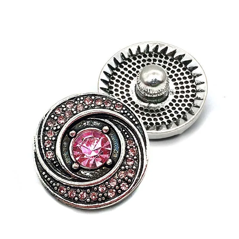 Wholesale w366 3D 18mm 20mm metal snap button for Bracelet Necklace Interchangeable Jewelry Women accessorie findings