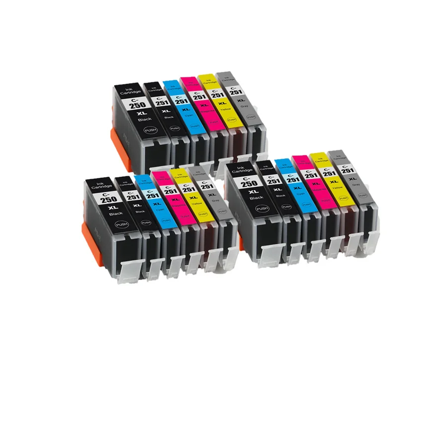 BLOOM PGI 250 CLI 251 compatible ink cartridge for canon PIXMA MG6320 MG7120 IP8720 MG7520 BK white Orange Printer