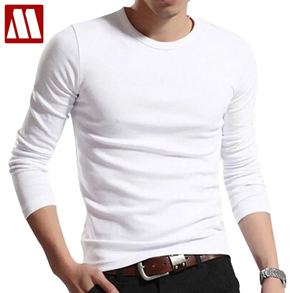 Men\'s Casual Solid Color T Shirts 2024 New Fashion Fitness Long Sleeve Tshirts Homme Tops & Tees Camisetas Hombre Hip Hop R1058