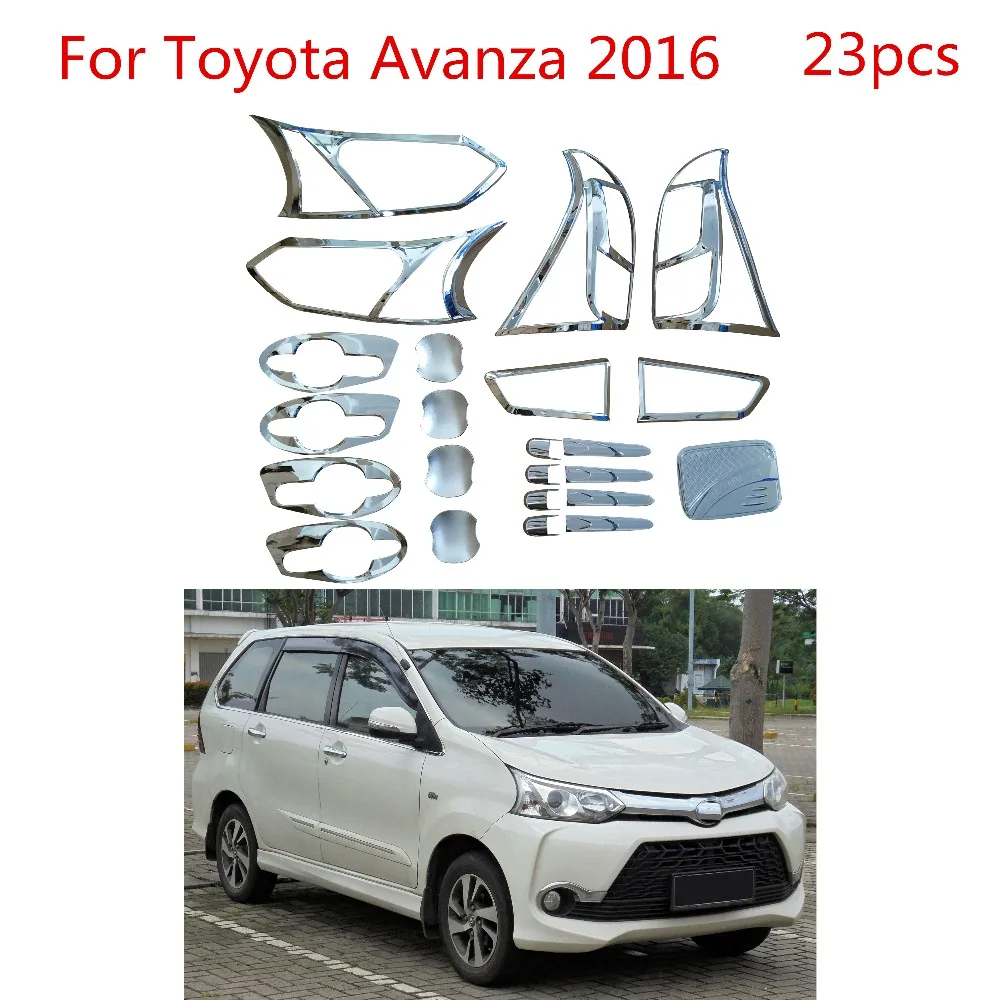 

For Toyota Avanza 2015-2018 FS Car exterior refit is special High-quality 23PCS ABS Chrome plated trim accessories plated