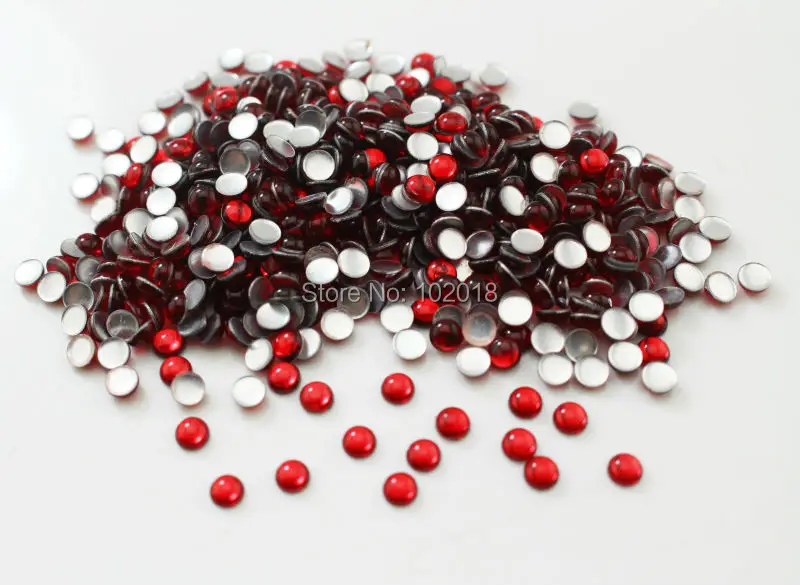 2880PCS 4mm round shape siam color hot sell hotfix epoxy flatback pearl rhinestone perfect look