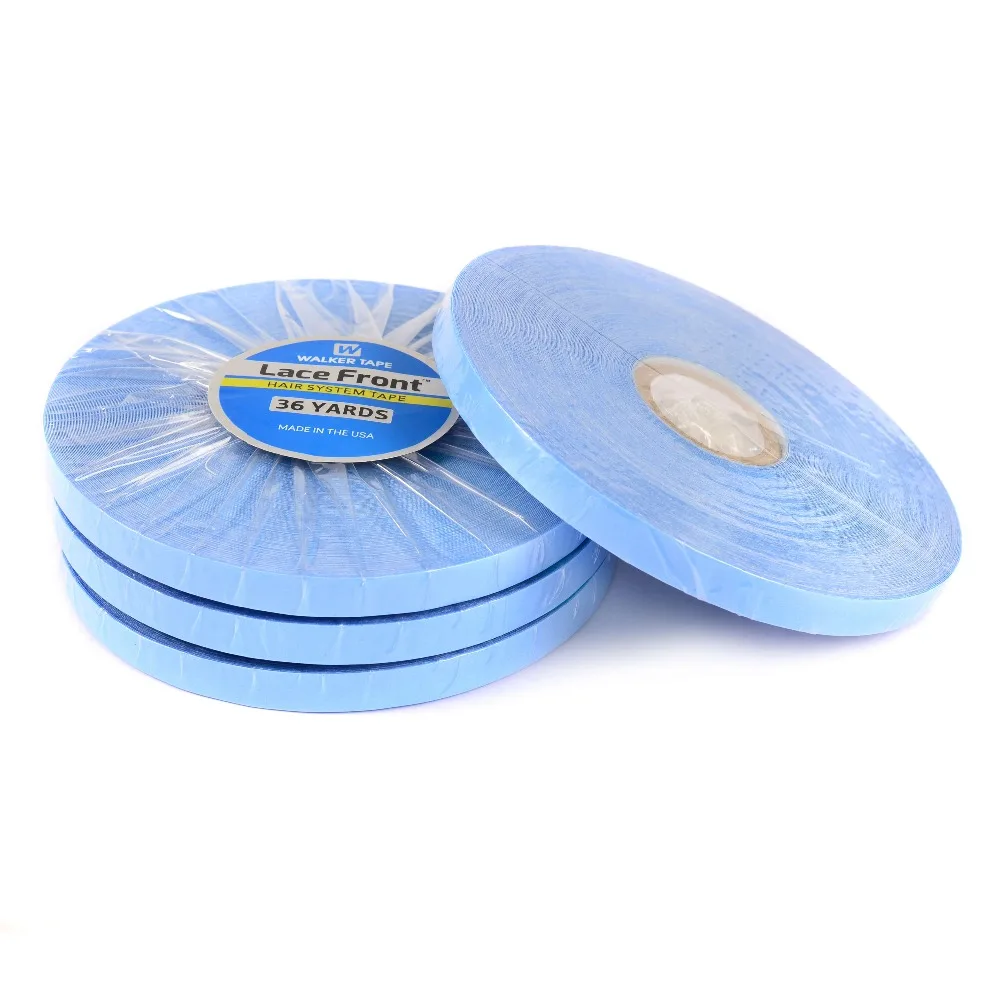 0.8cm*36yards Hair Extension Tape Lace Front Support Blue Double Sided Wig Adhesive Tape For Tape Hair Extension/Toupee/Lace Wig